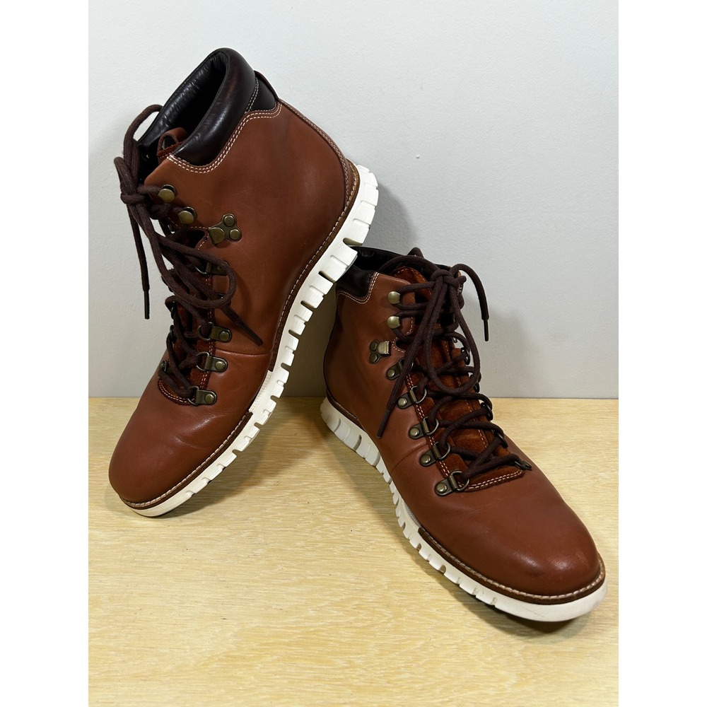 Cole Haan Zerogrand Men Hiker Boots Brown Leather C25555 Size 10M